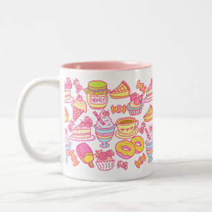 Sweet Bakery and Drinks Two-Tone Coffee Mug