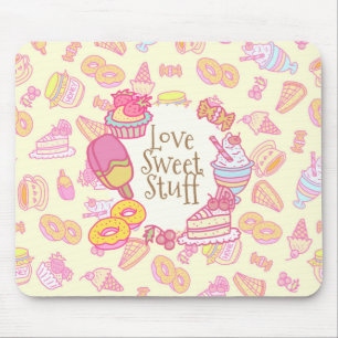 Sweet Bakery and Drinks Yellow Mouse Pad