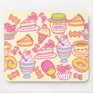 Sweet Bakery and Drinks Yellow Mouse Pad