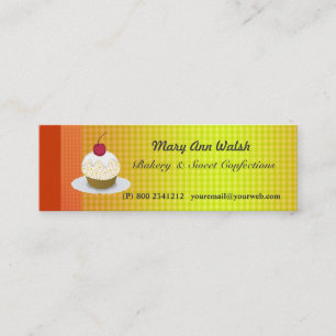 Sweet Bakery Cake Cupcakes & Confections Mini Business Card