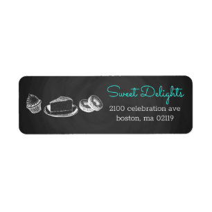 Sweet Bakery Professional Chalkboard Return Address Label