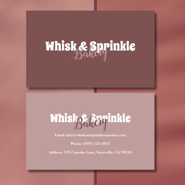 Sweet Bakery Store Custom Cakes Chocolates Dessert Business Card (Creator Uploaded)