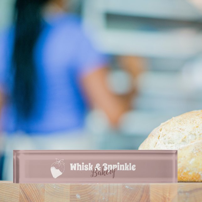 Sweet Bakery Store Custom Cakes Chocolates Dessert Nameplate (Creator Uploaded)