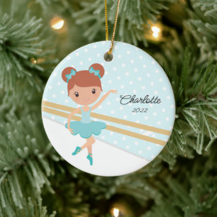 Sweet Ballerina Ballet Dance Christmas Ceramic Orn Ceramic Ornament