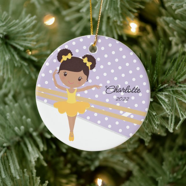 Sweet Ballerina Ballet Dance Christmas Ceramic Orn Ornament (Tree)