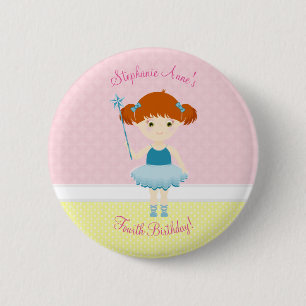 Sweet Ballerina Cupcake Celebration 6 Cm Round Badge