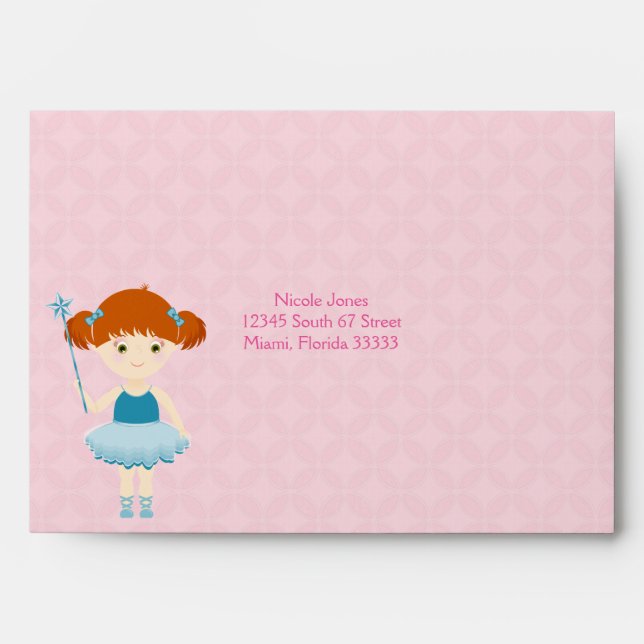 Sweet Ballerina Cupcake Celebration Envelopes (Front)