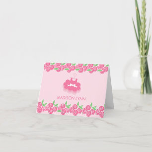 Sweet Ballerina Tutu Thank You Note