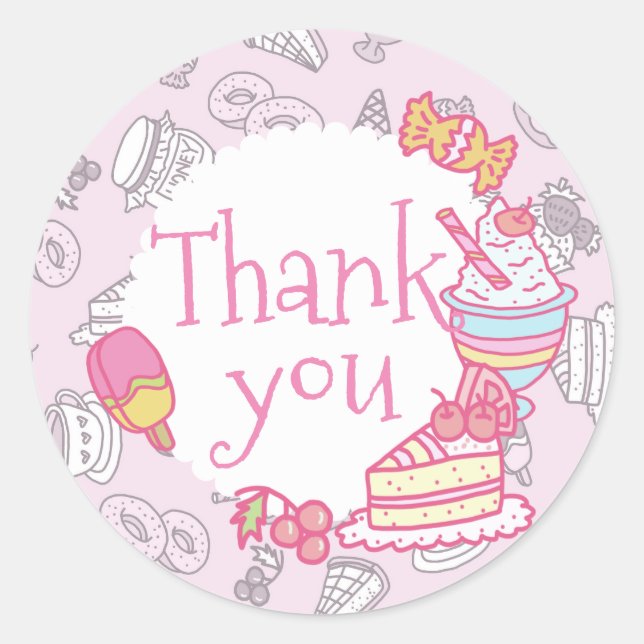 Sweet Barkery and Drinks Pink Sticker (Front)