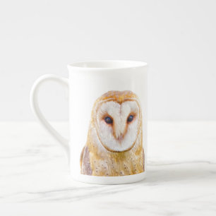 Sweet Barn Owl Bird Nature Art Bone China Mug
