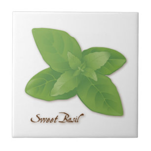 Sweet Basil Herb Tile