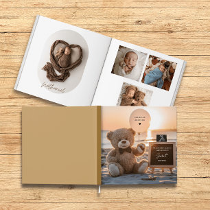 Sweet  beach Teddy bear baby photo book keepsake 