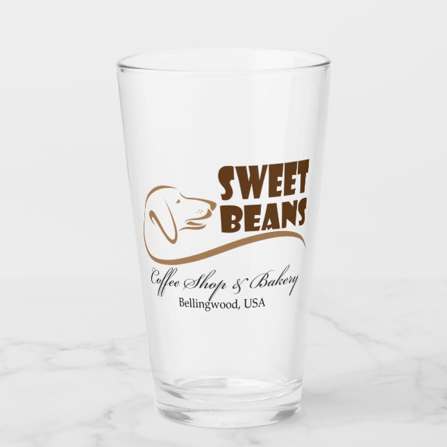 Sweet Beans Drinking Glass (Front)