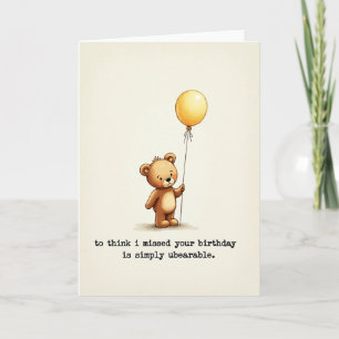 Sweet Bear Balloon Card