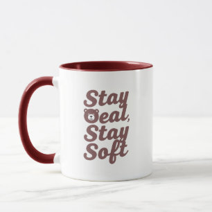Sweet Bear in a Hoodie Positive Message Mug