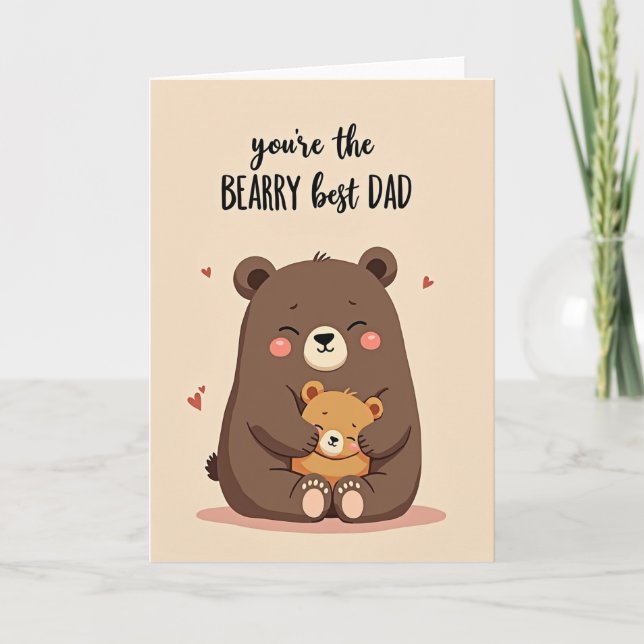 Sweet Beary Best Dad Card (Front)