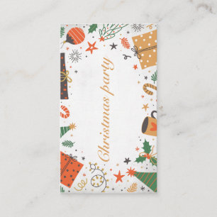 Sweet, beautiful, whit Christmas party invitation