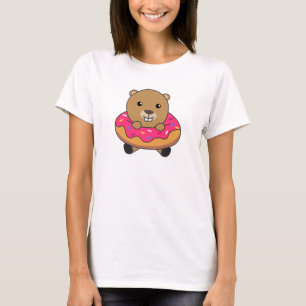 Sweet Beaver Candies Doughnut Pink T-Shirt