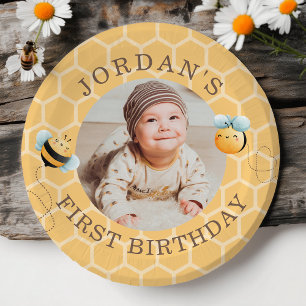 Sweet Bee Birthday  Paper Plate