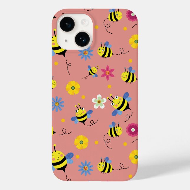 Sweet Bee Blossom Garden Case-Mate iPhone Case (Back)