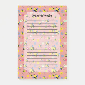 Sweet Bee Blossom Garden Post-it Notes