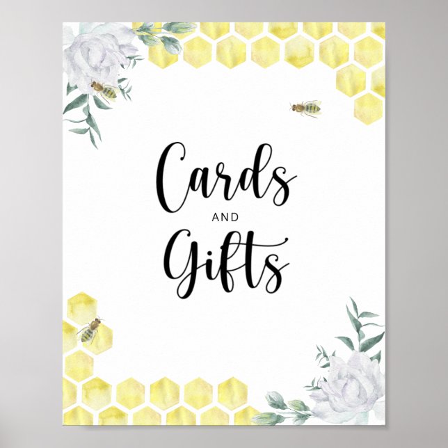 Sweet Bee cards and gifts baby shower  Poster (Front)