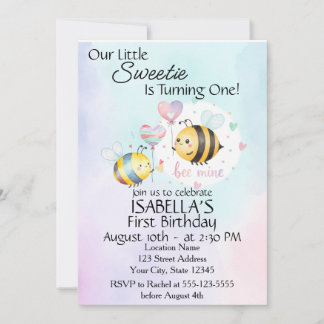 Sweet Bee First Birthday Personalized
