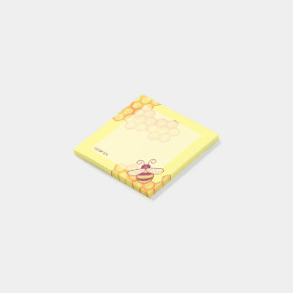 Sweet Bee Honeycomb Custom Post-it Notes