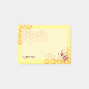Sweet Bee Honeycomb Custom Post-it Notes