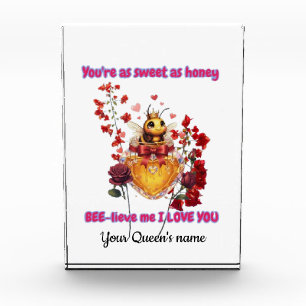Sweet BEE mine-BEE lieve me i love you Photo Block