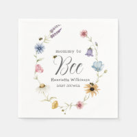 Sweet Bee Watercolor Baby Shower Paper Napkins
