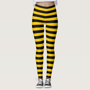 Sweet Bee Yellow and Black Striped Leggings
