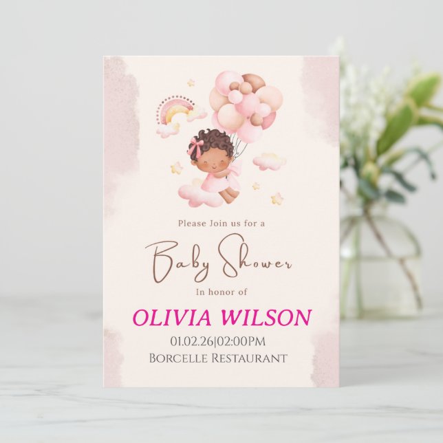 Sweet Beginnings Baby Shower Collection Invitation (Standing Front)