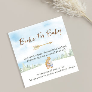 Sweet Beige Forest Bear Books for Baby Enclosure Card