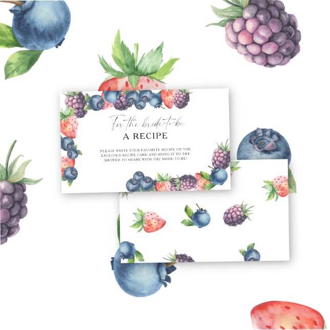 Sweet berries - Recipe for the bride to be Enclosure Card (Creator Uploaded)