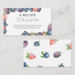 Sweet berries - Recipe for the bride to be Enclosure Card