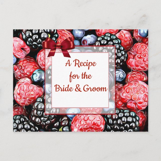 Sweet Berries Wedding Recipe Card (Front)