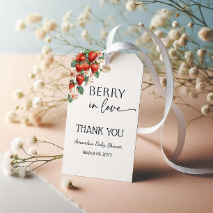 Sweet Berry in Love Strawberry Bridal Shower Gift Tags