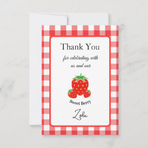 Sweet Berry Thank You Card for Kids