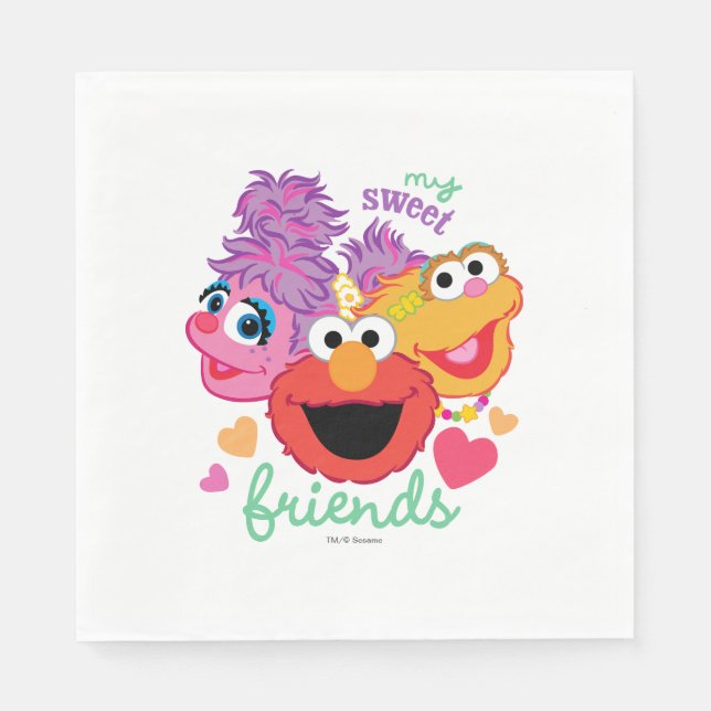 Sweet Best Friends Characters Napkin (Front)