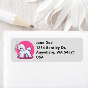 Sweet Bichon  Return Address Label