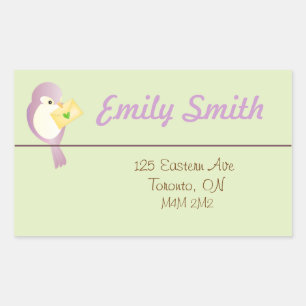 Sweet Bird Address Return Sticker