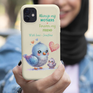 Sweet Bird & Baby Pastel Yellow Mother's Day iPhone 11 Case