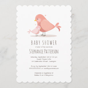 Sweet Birdie Baby Shower Invitation