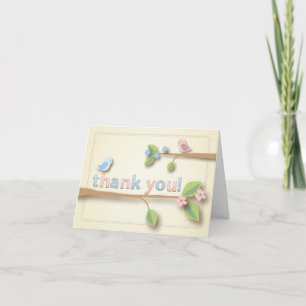 Sweet Birdie Thank You Note Card