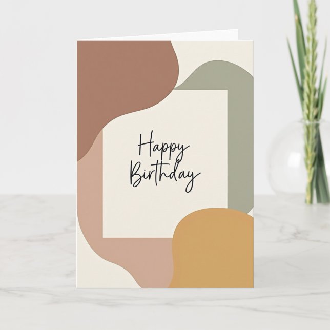Sweet Birthday Abstract Card (Front)