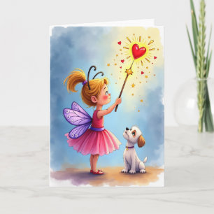 Sweet Birthday Angel Child Heart Card