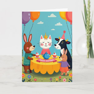 Sweet Birthday Animal Friends Card