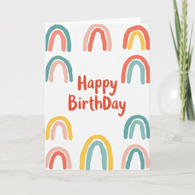 Sweet Birthday Arcs Card (Front)