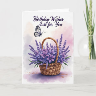 Sweet Birthday Basket Floral Card
